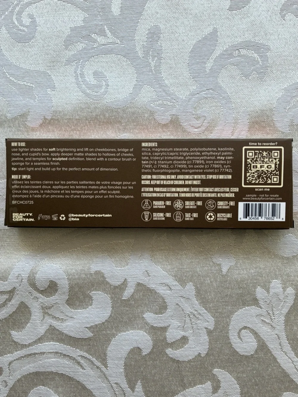 NIB Beauty For Certain Soft to Sculpted Contour Palette 5 Shades Full Size